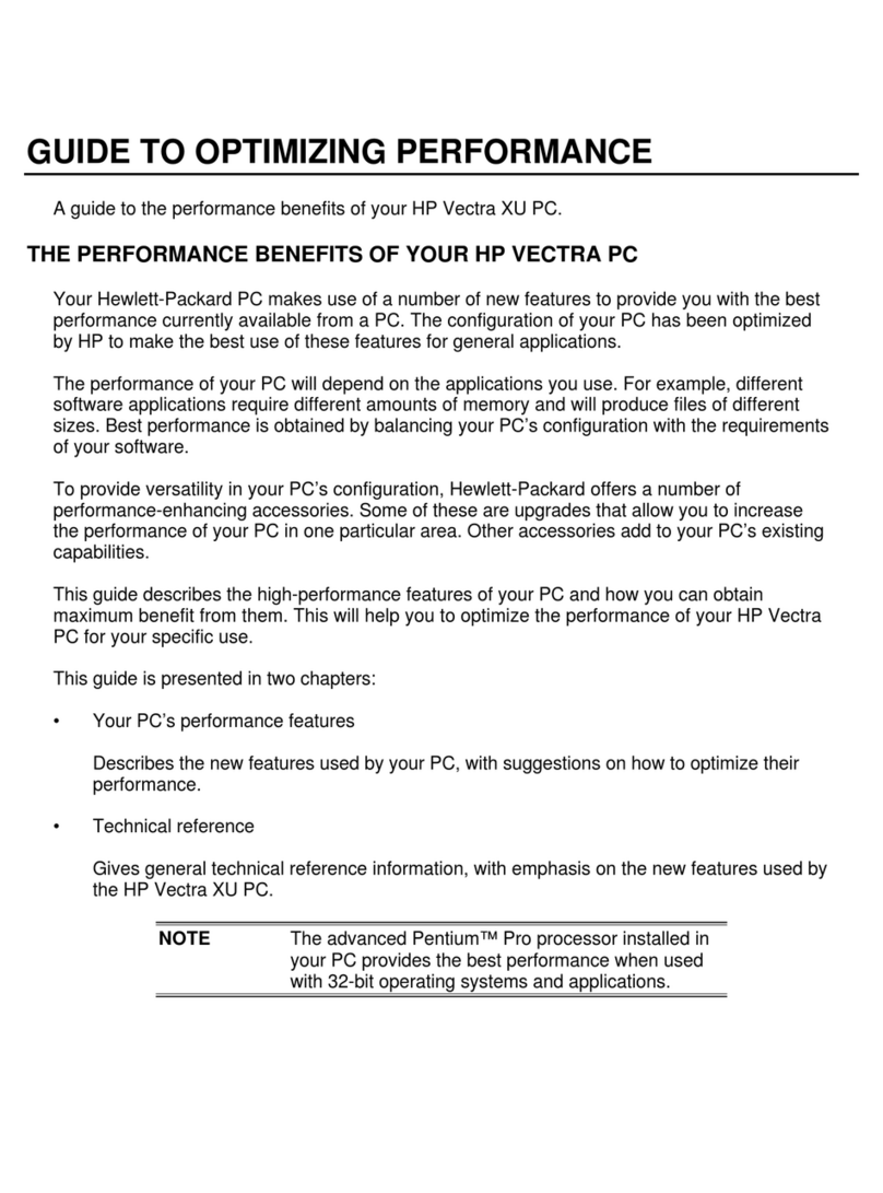 HP Vectra XU 6/XXX User manual