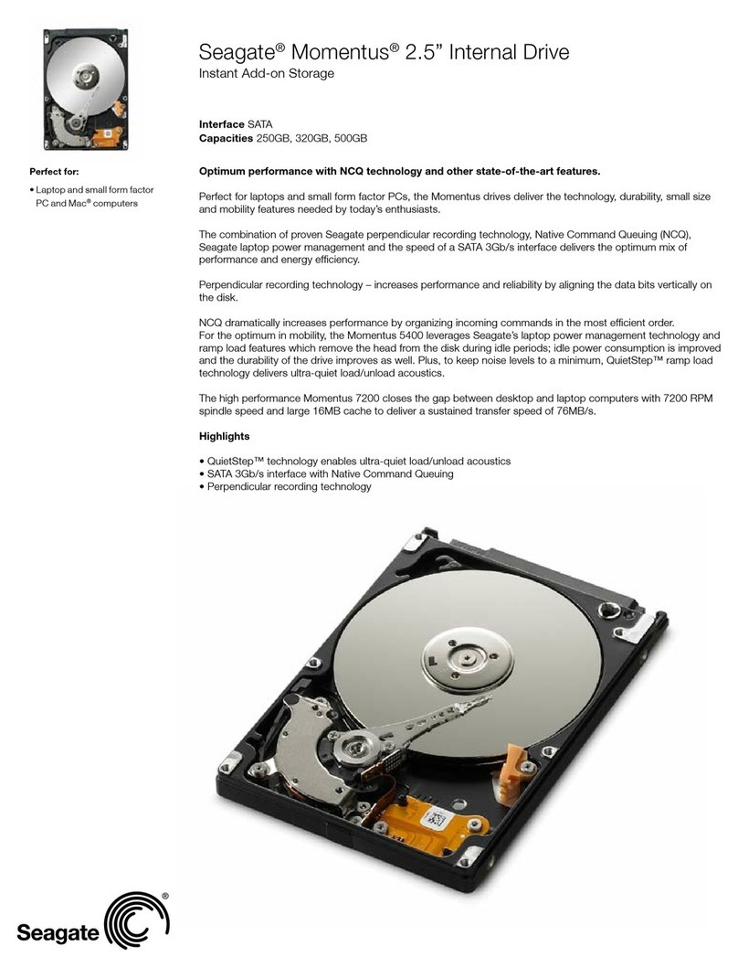 Seagate Momentus 7200.1 PATA ST910021A User manual