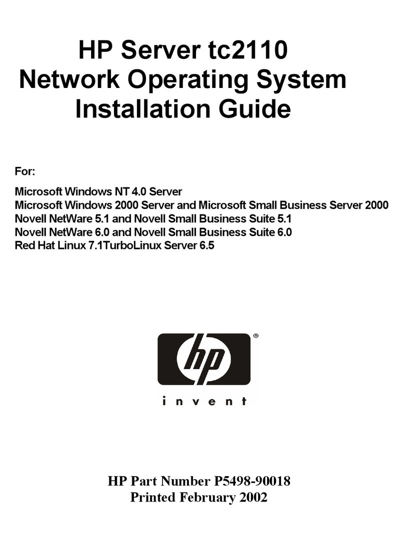 HP Tc2110 - Server - 128 MB RAM User manual