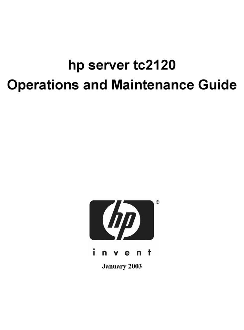 HP Tc2120 - Server - 256 MB RAM Operating manual