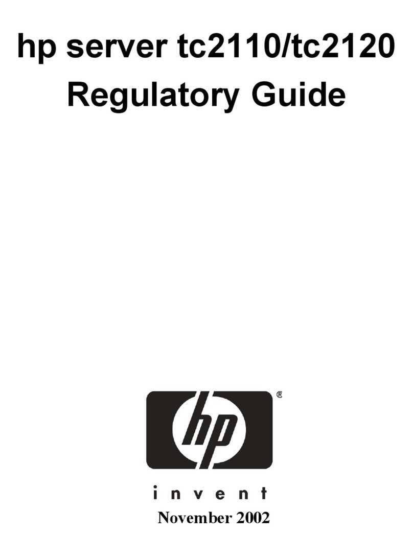HP Tc2120 - Server - 256 MB RAM User manual