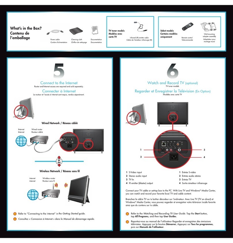HP TouchSmart 300-1300 - Desktop PC quick start guide
