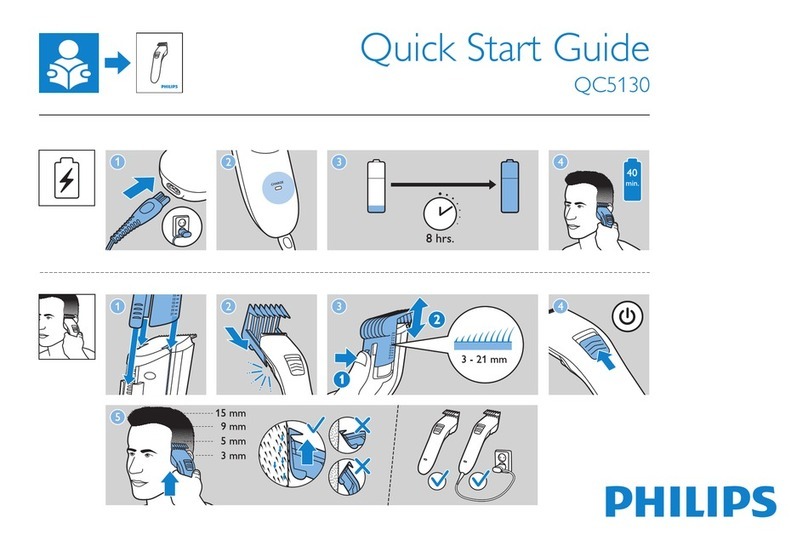 Philips Norelco QC5130/40 quick start guide