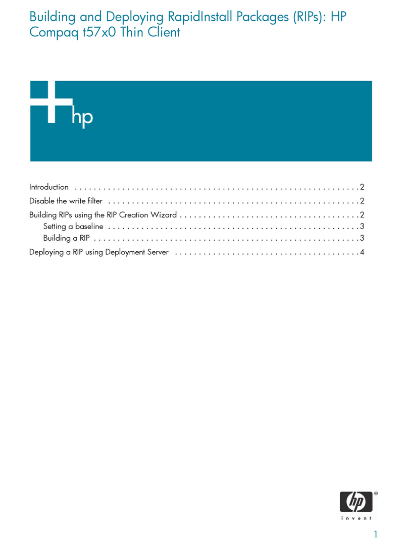 HP T5700 - compaq thin client User manual