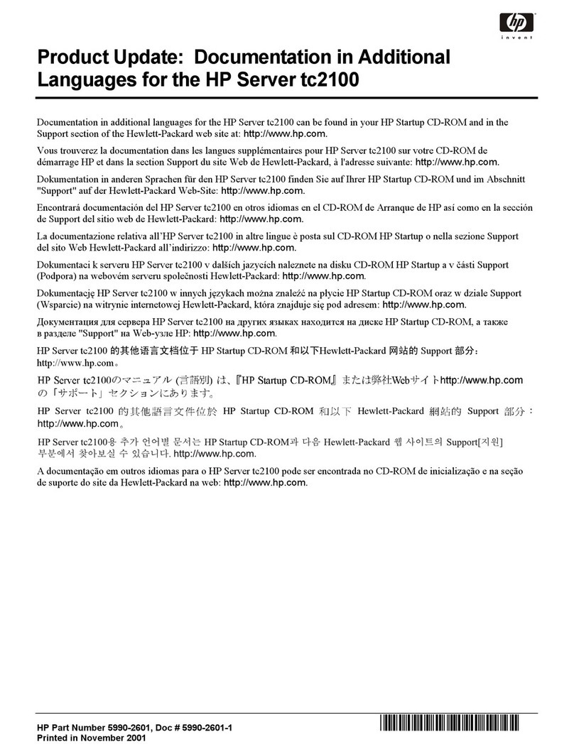 HP Tc2100 - Server - 128 MB RAM Technical manual