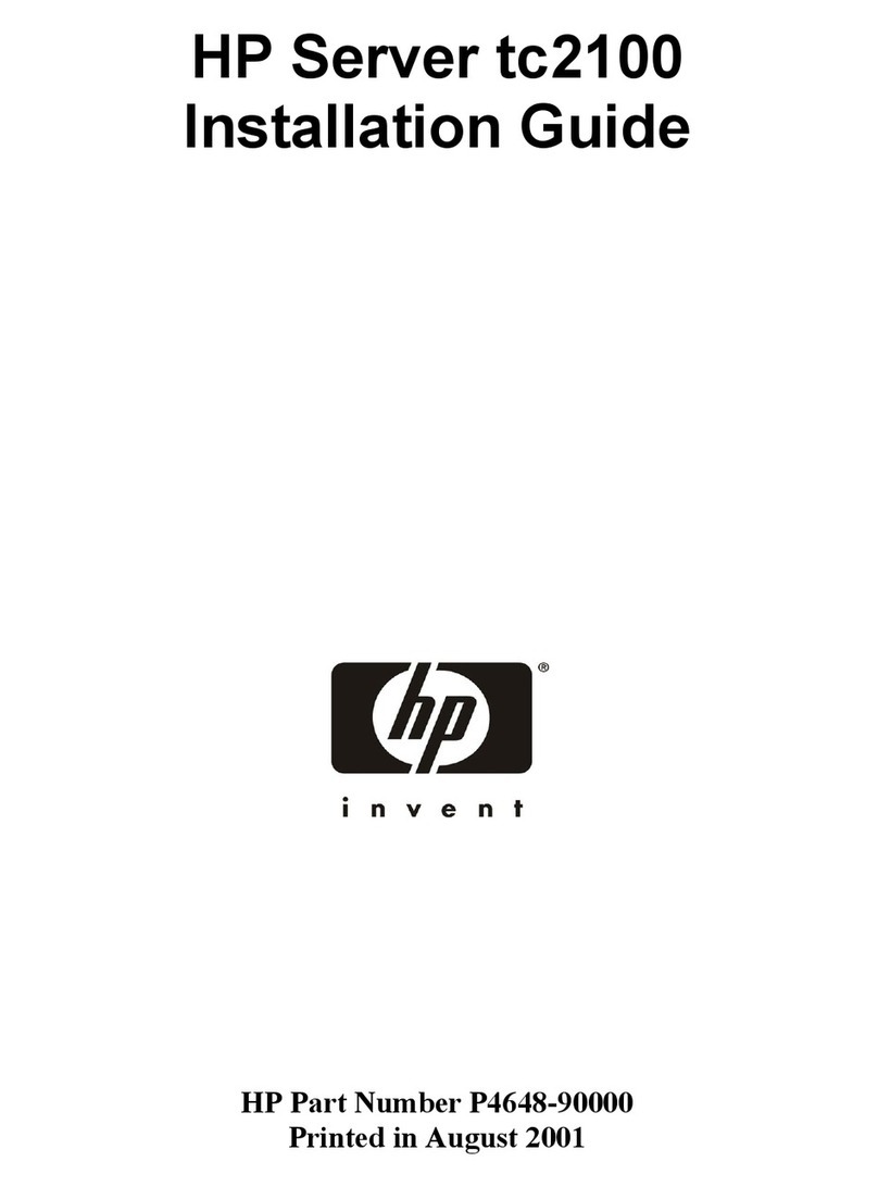 HP Tc2100 - Server - 128 MB RAM User manual