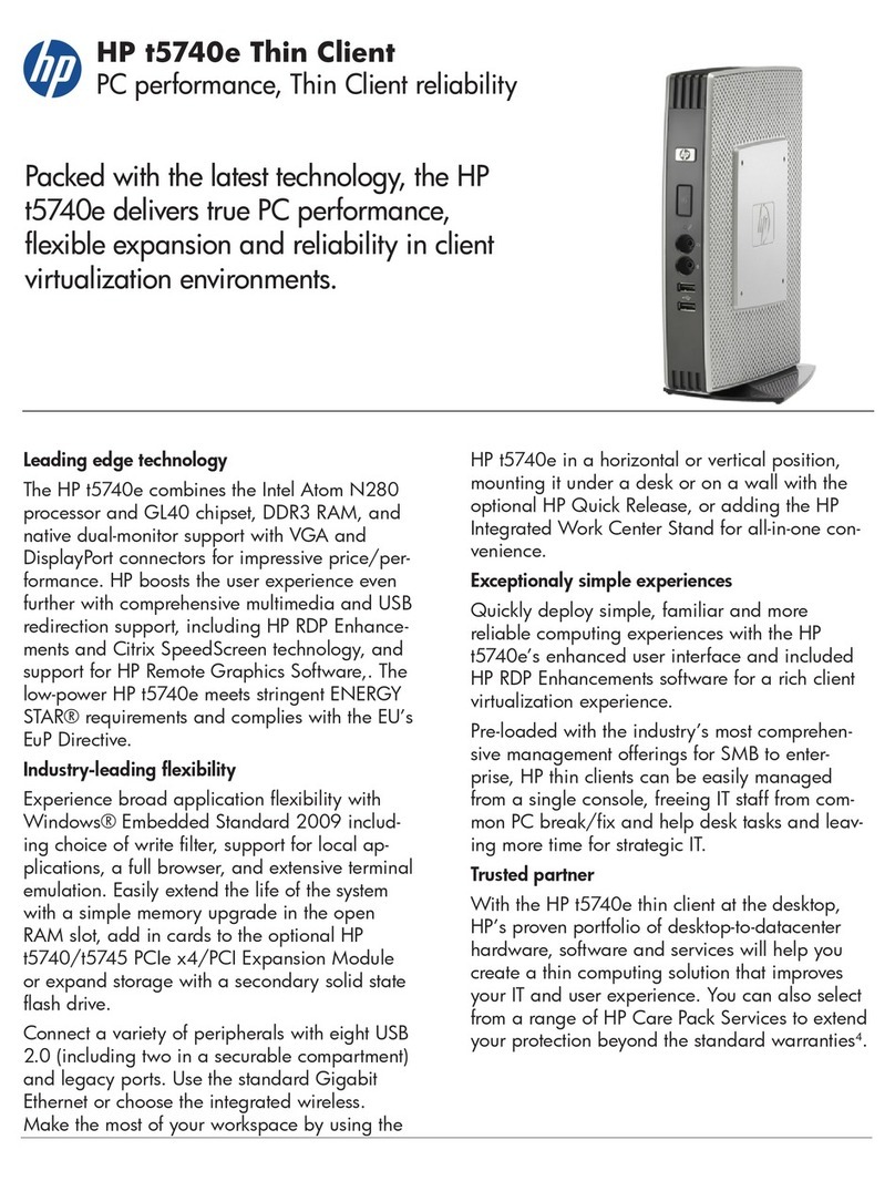 HP t5740e - Thin Client User manual