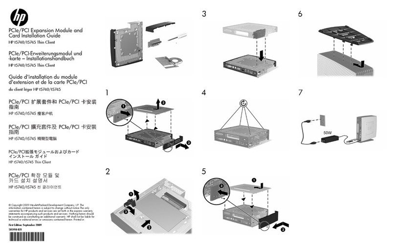 HP t5740 - Thin Client Parts list manual