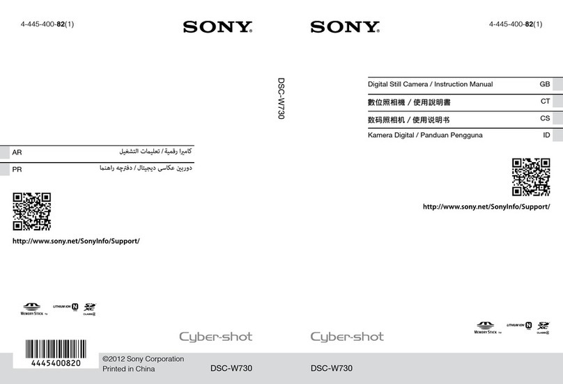 Sony Cyber-shot DSC-W730 Installation instructions manual Sony Cyber-shot DSC-W730 Installation instructions manual