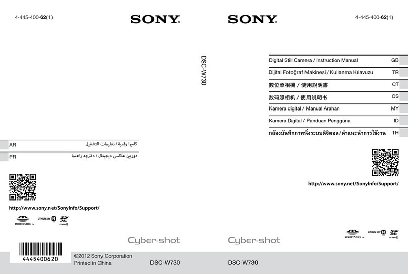 Sony Cyber-shot DSC-W730 Installation instructions manual