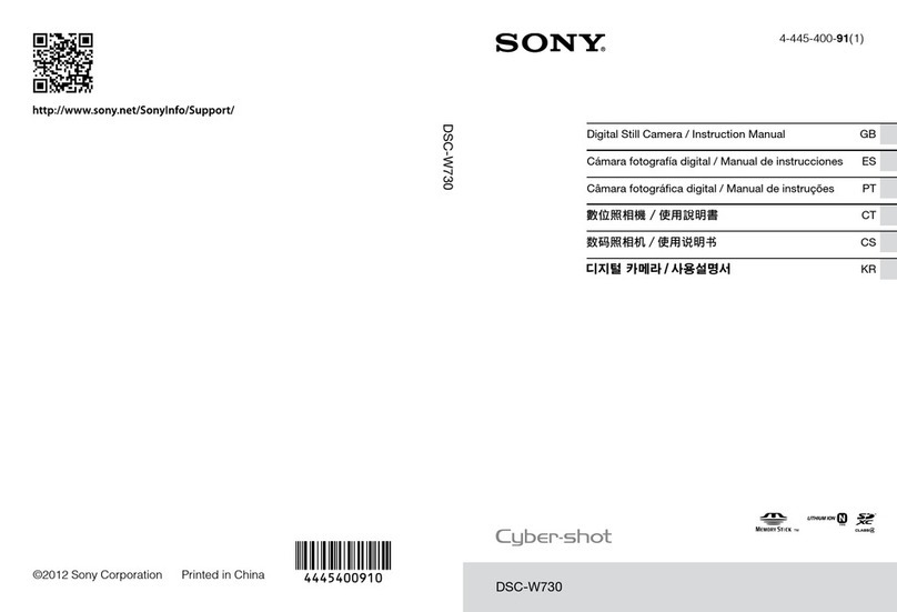Sony Cyber-shot DSC-W730 Installation instructions manual