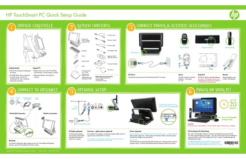 HP TouchSmart IQ700 - Desktop PC User manual