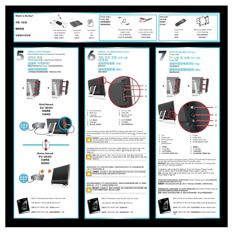 HP TouchSmart 600-1200 - Desktop PC Specification sheet