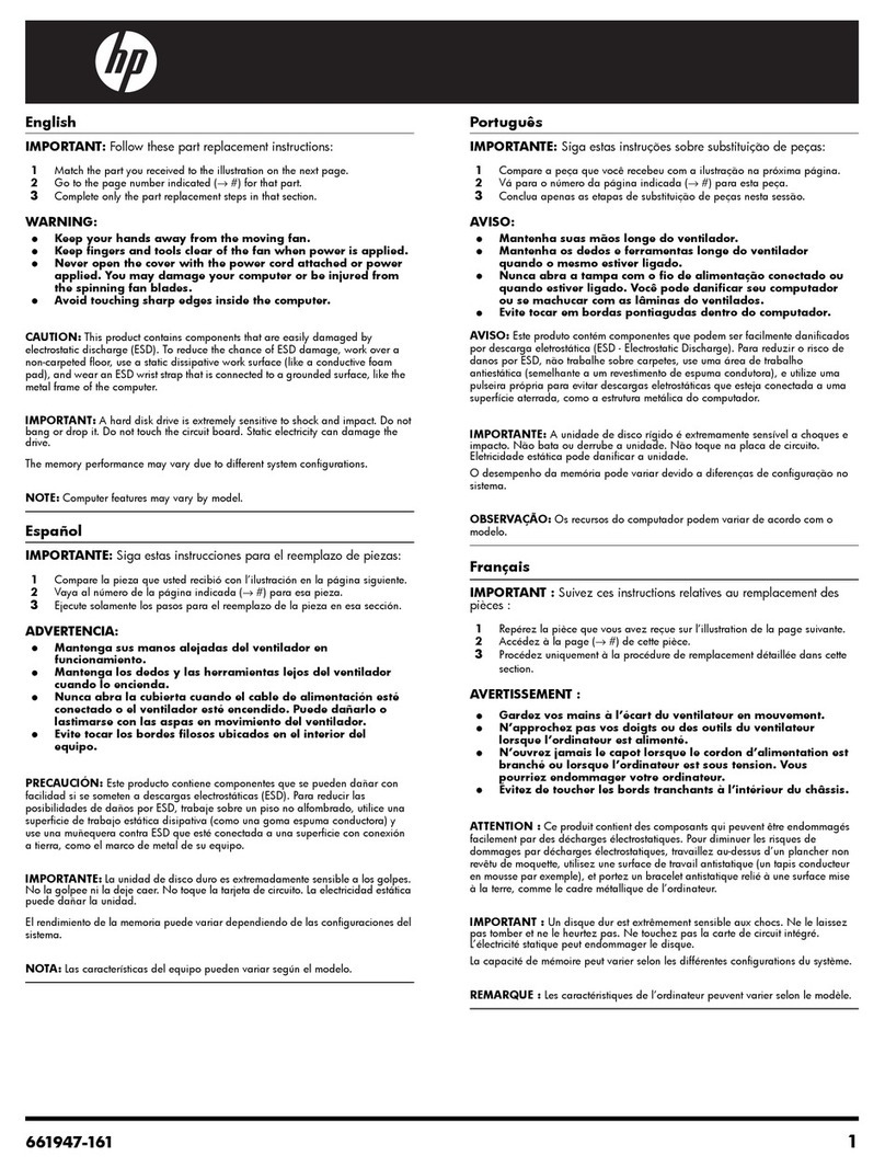 HP TouchSmart 520-1200 manual