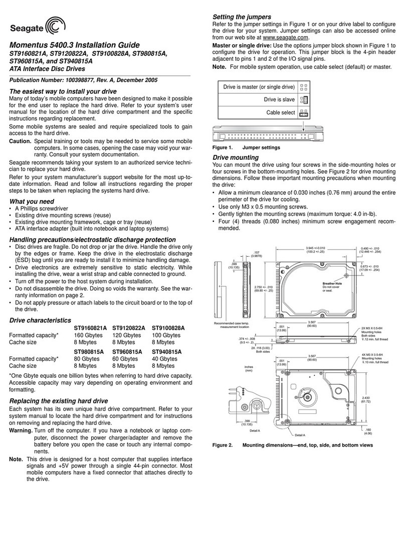 Seagate ST9100828A - Momentus 5400.3 100 GB Hard... install guide