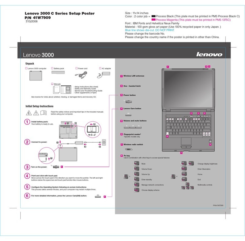 Lenovo 3000 C Series User manual Lenovo 3000 C Series User manual