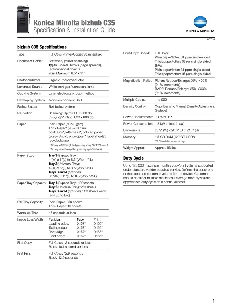 Konica Minolta bizhub C35 installation guide
