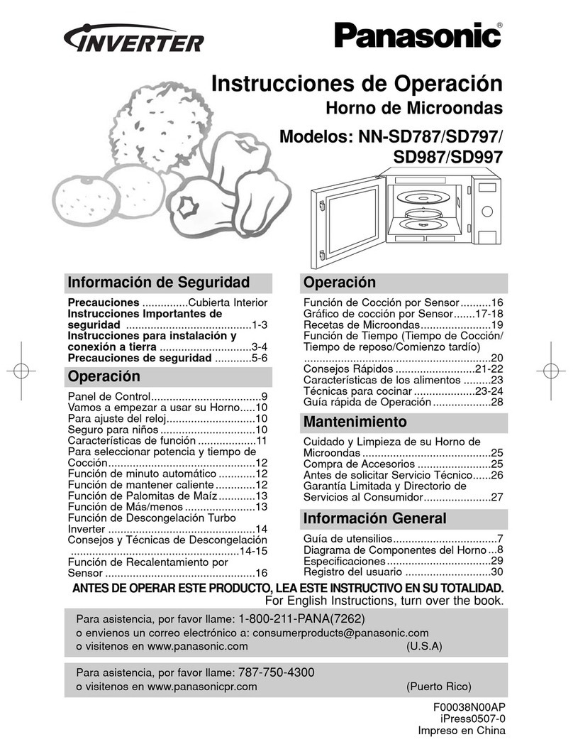 Panasonic NN-SD787 Instruction Manual Panasonic NN-SD787 Instruction Manual
