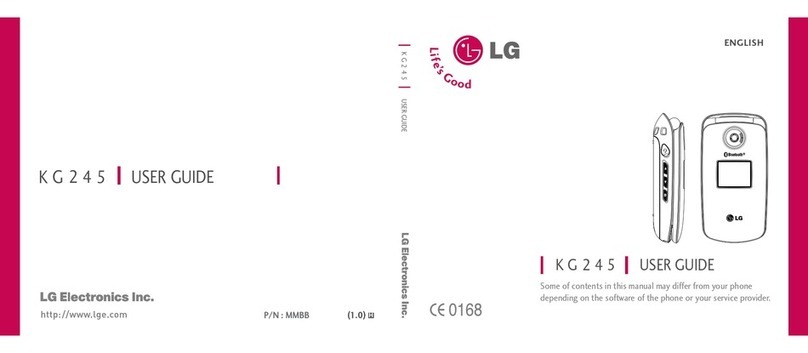 LG KG245 -  Cell Phone 8 MB User manual