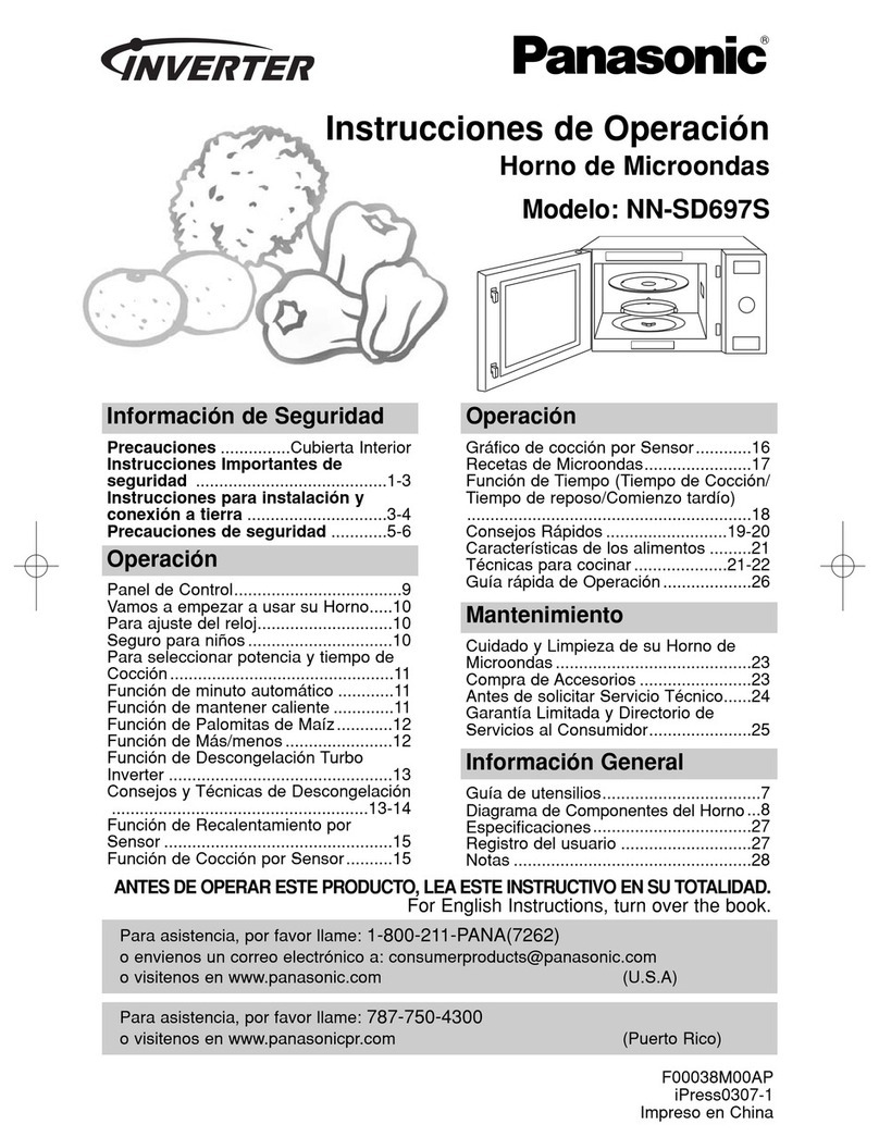 Panasonic Genius NN-SD697S Instrucciones de operación