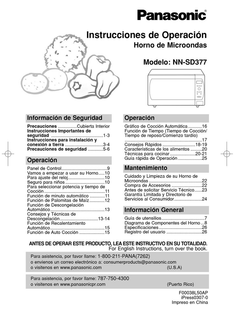 Panasonic NN-SD377S Instrucciones de operación