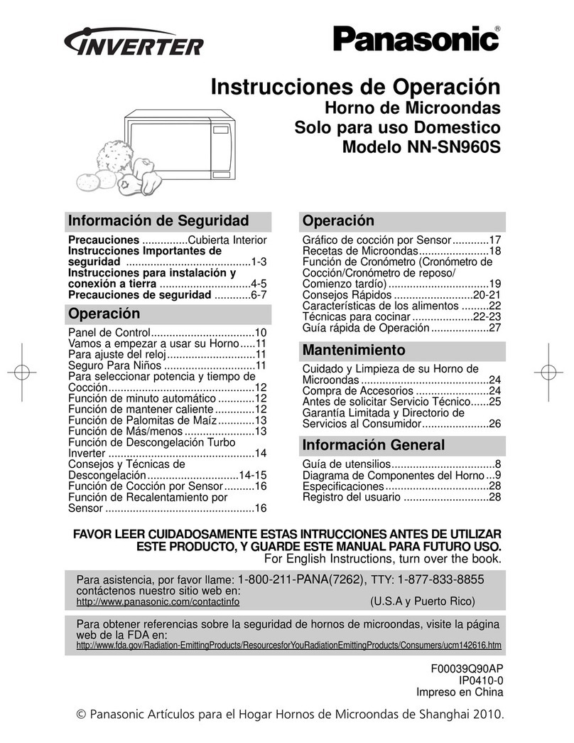 Panasonic NNSN960S operating instructions