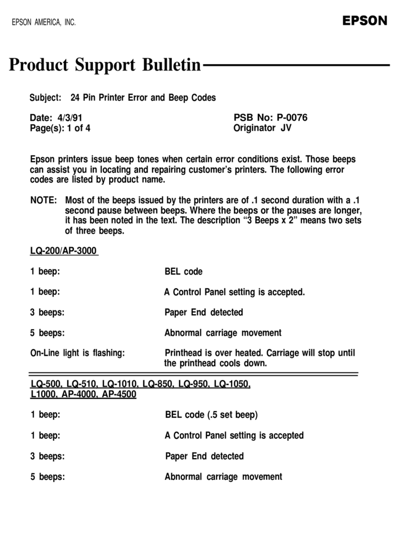 Epson LQ-1000 - Impact Printer Dimensions