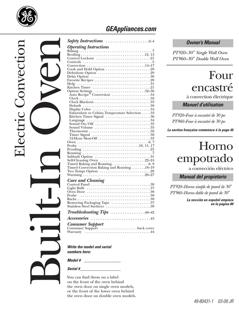 GE Profile PT960DPBB User manual