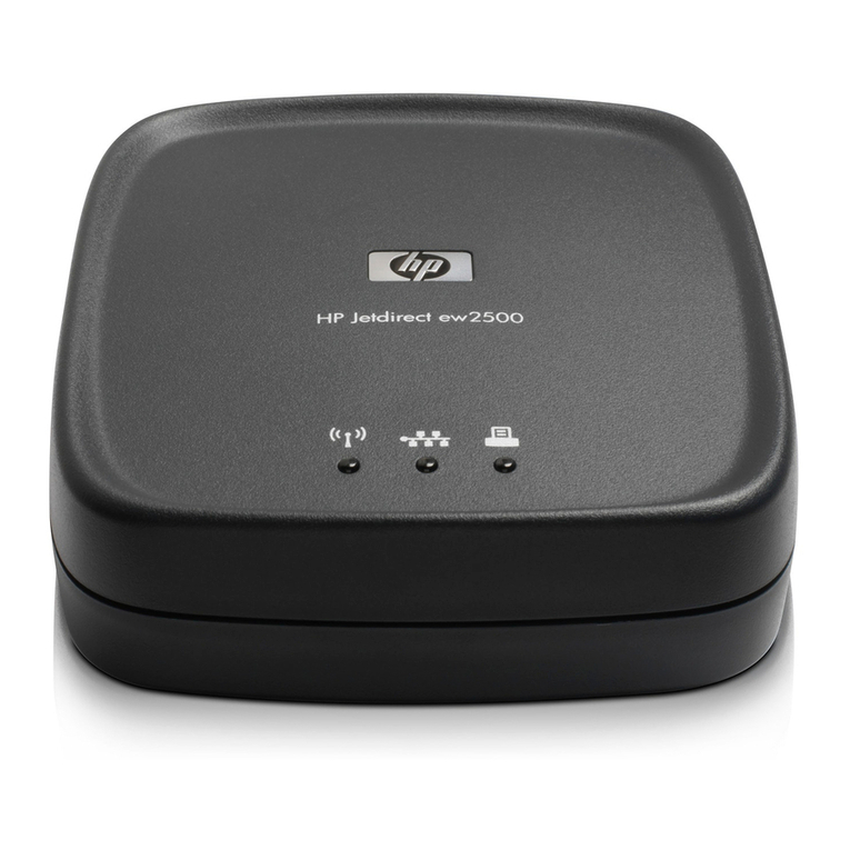 HP Jetdirect ew2500 - 802.11b/g Wireless Print... Setup guide
