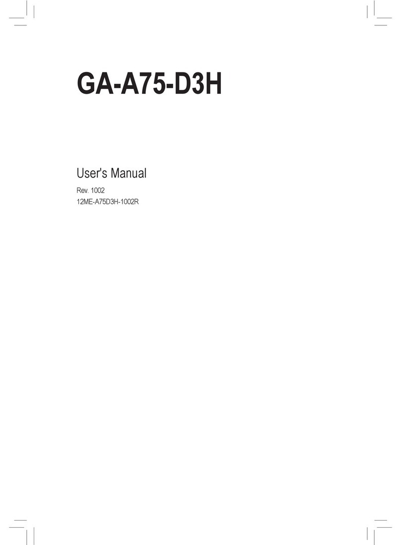 Gigabyte GA-A75-D3H User manual