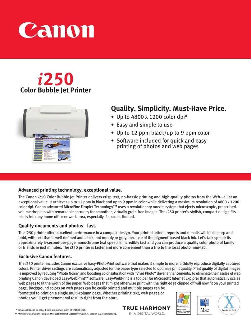 Canon i250 Series specification