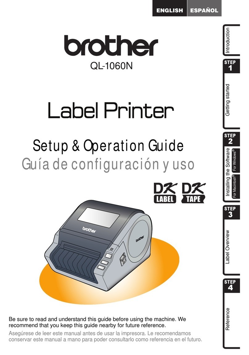 Brother P-touch QL-1050N Set up and operation guide