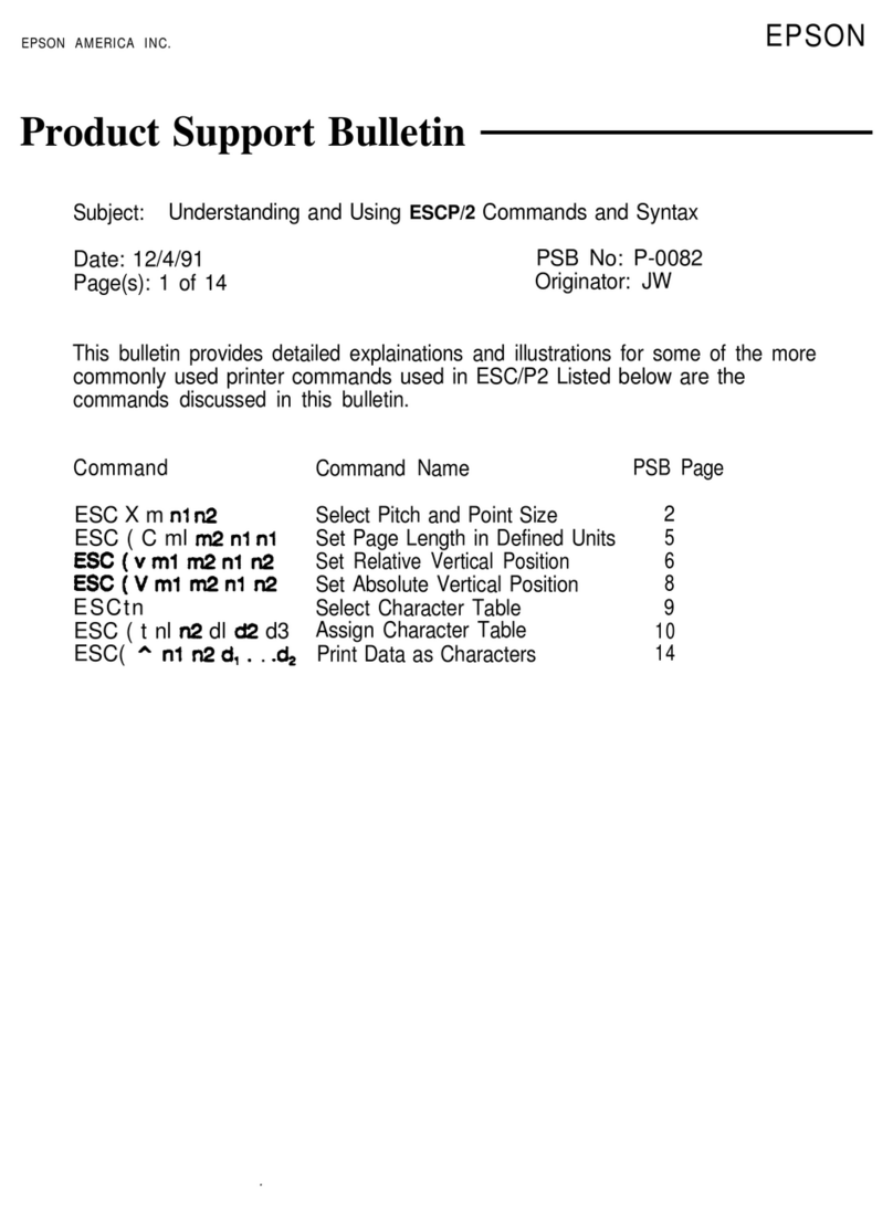 Epson LQ-1170 Dimensions