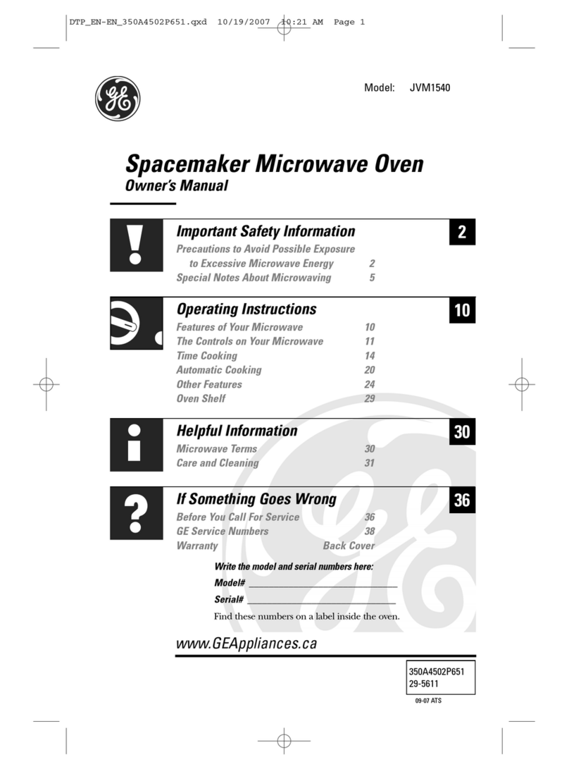 GE JVM1540WMC User manual