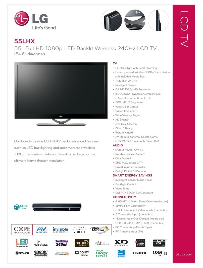 LG 55LHX -  - 54.6" LCD TV specification
