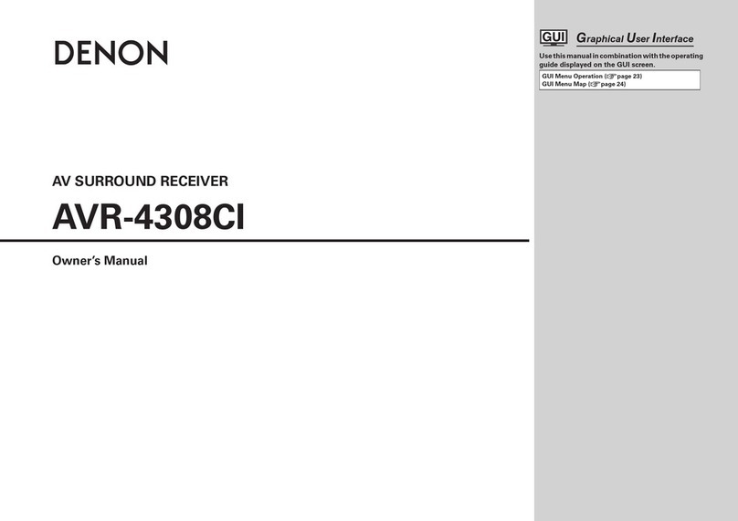 Denon AVR 4308 - Sony Bravia 40" TV owner's manual