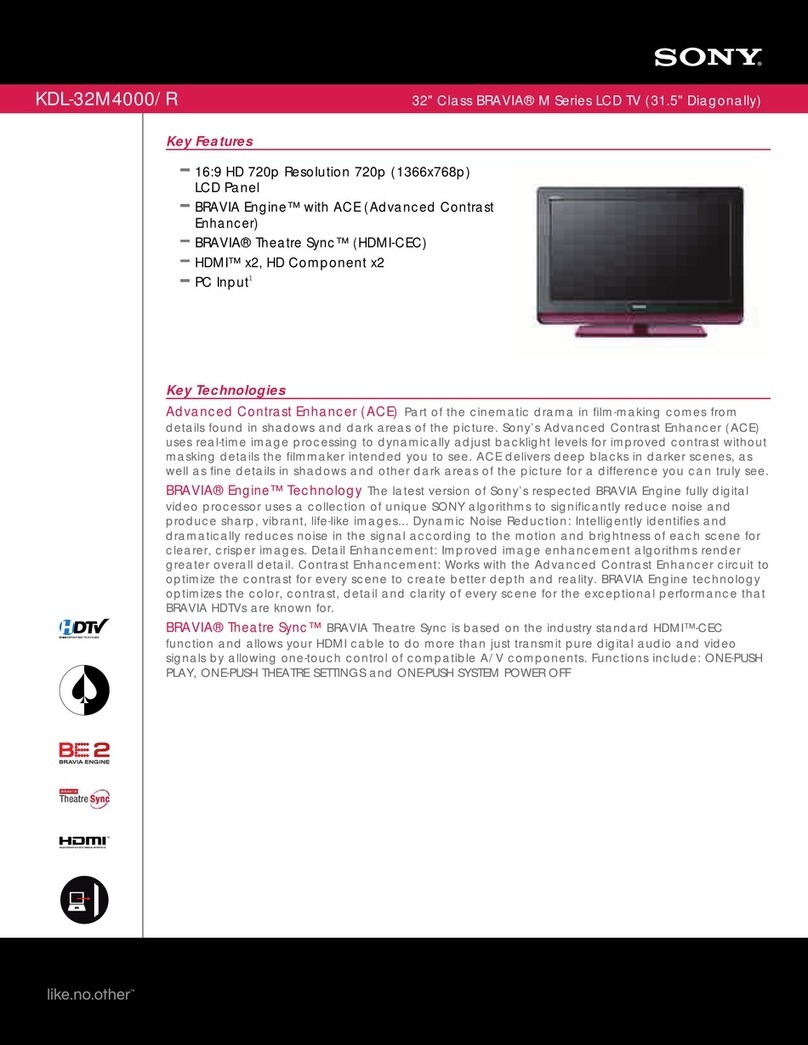 Sony KDL-32M4000/R - Bravia M Series Lcd... User manual