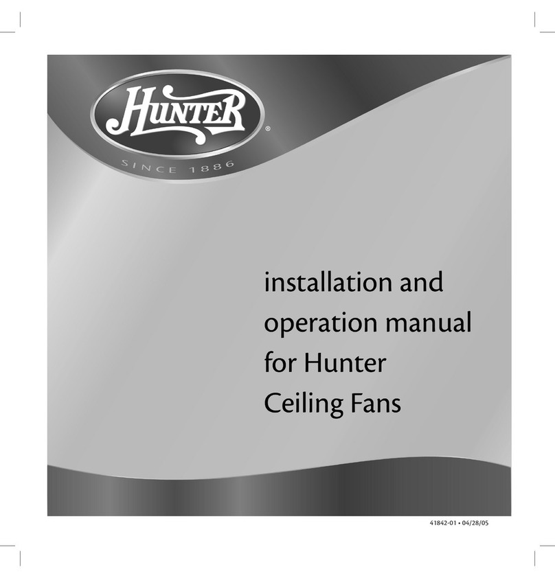 Hunter 28420 Installation & operation manual