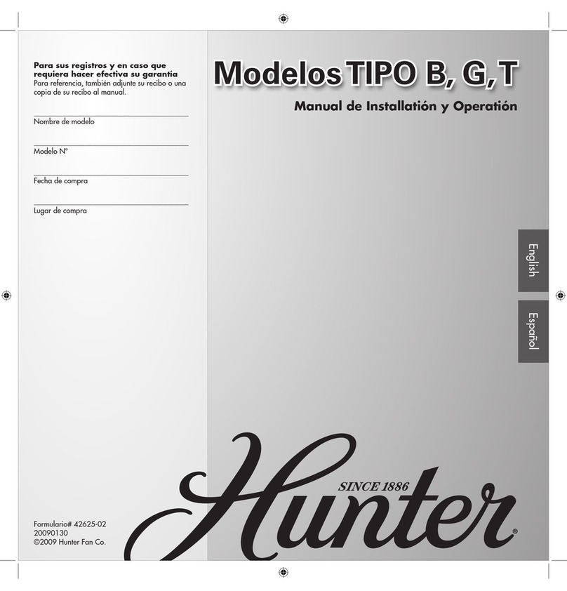 Hunter 28079 User manual