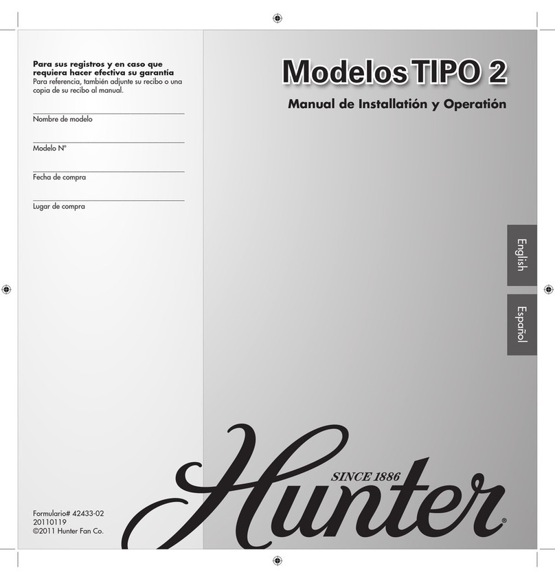 Hunter 28670 User manual
