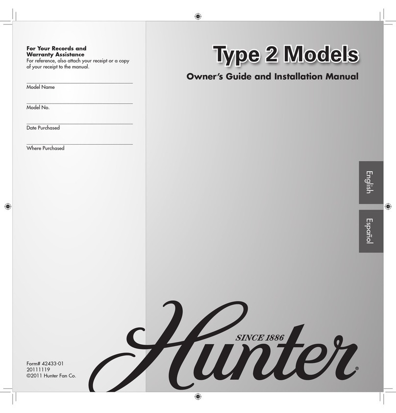 Hunter 28670 User manual Hunter 28670 User manual