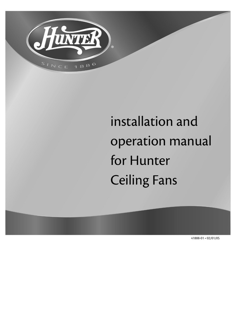 Hunter 28537 User manual