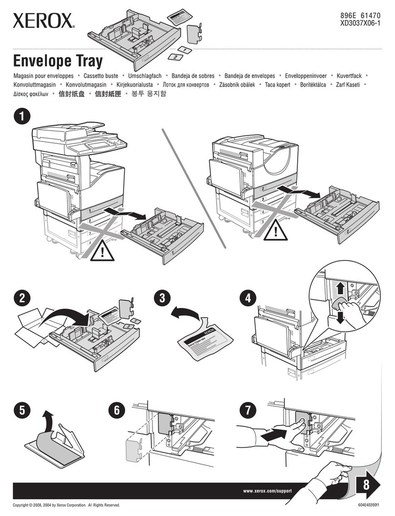 Xerox 5500DN - Phaser B/W Laser Printer instruction sheet