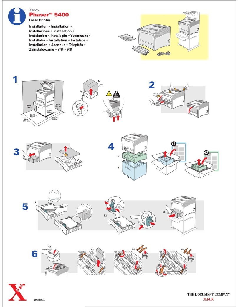 Xerox 5400DX - Phaser B/W Laser Printer User manual