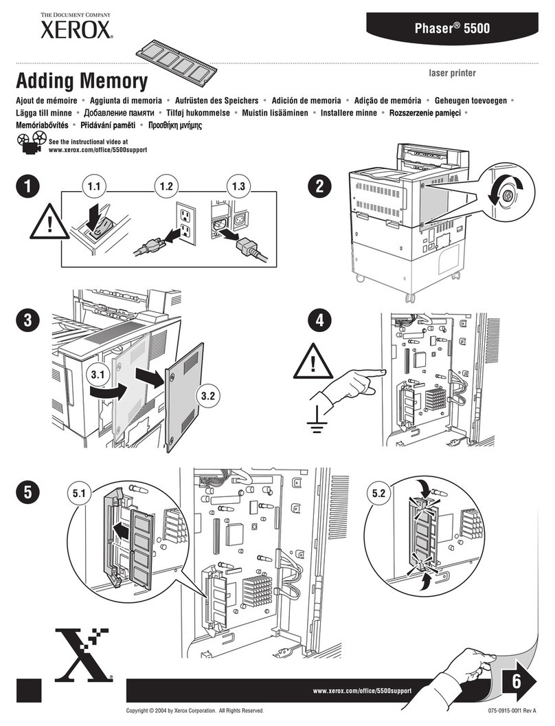 Xerox 5500/YDN - Phaser B/W Laser Printer User manual