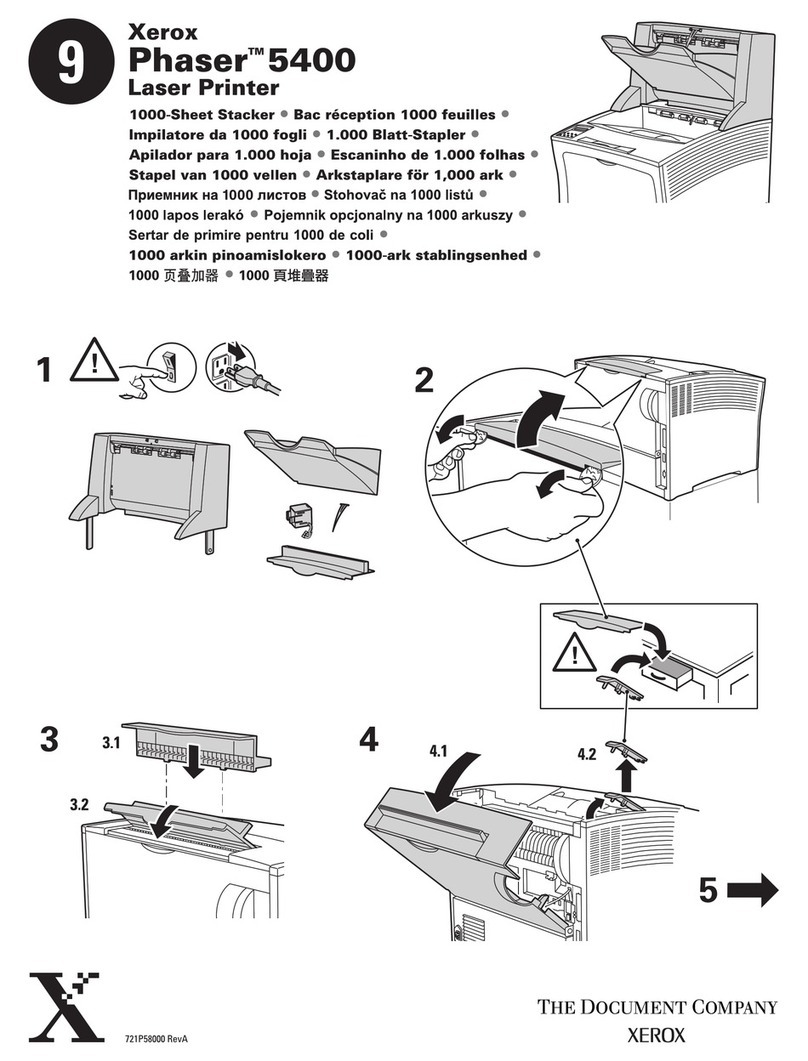 Xerox 5400DX - Phaser B/W Laser Printer Quick reference guide