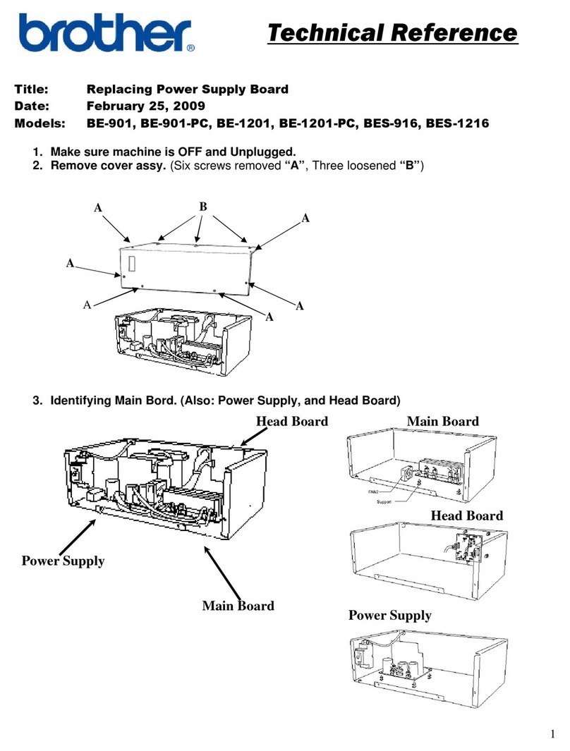 Brother BE-1201-PC Power Supply Replacement guide