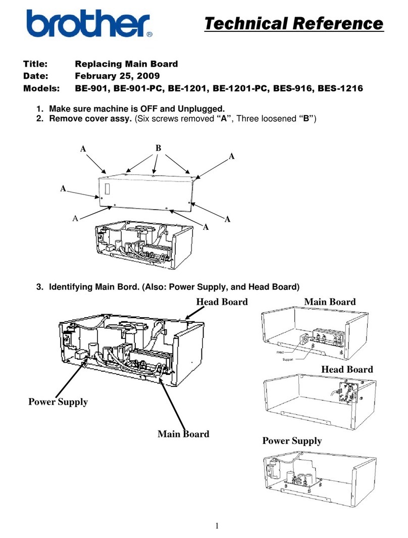Brother BE-901 Parts list manual