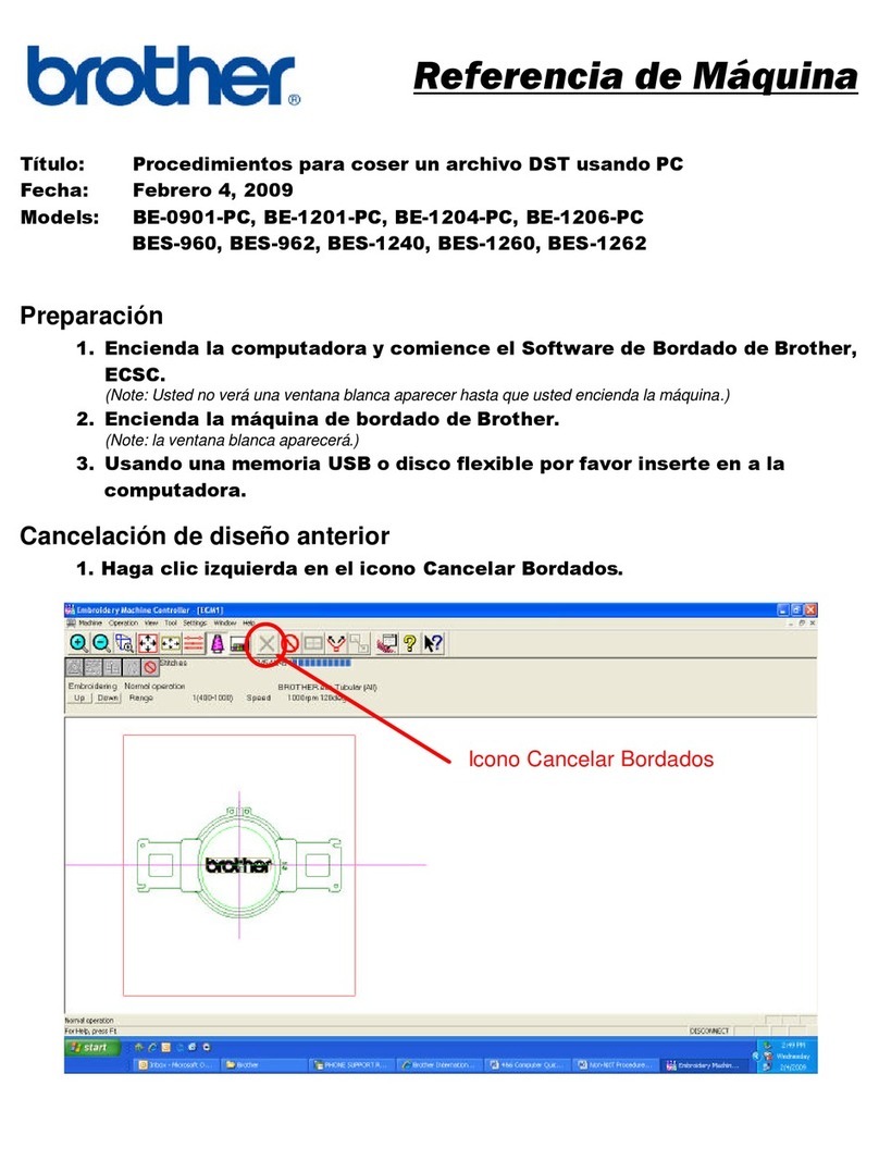 Brother BE-0901E PC Referencia de Máquina