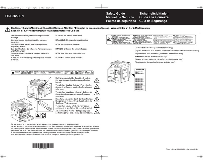 Kyocera ECOSYS FS-C8650DN Installation and operating manual